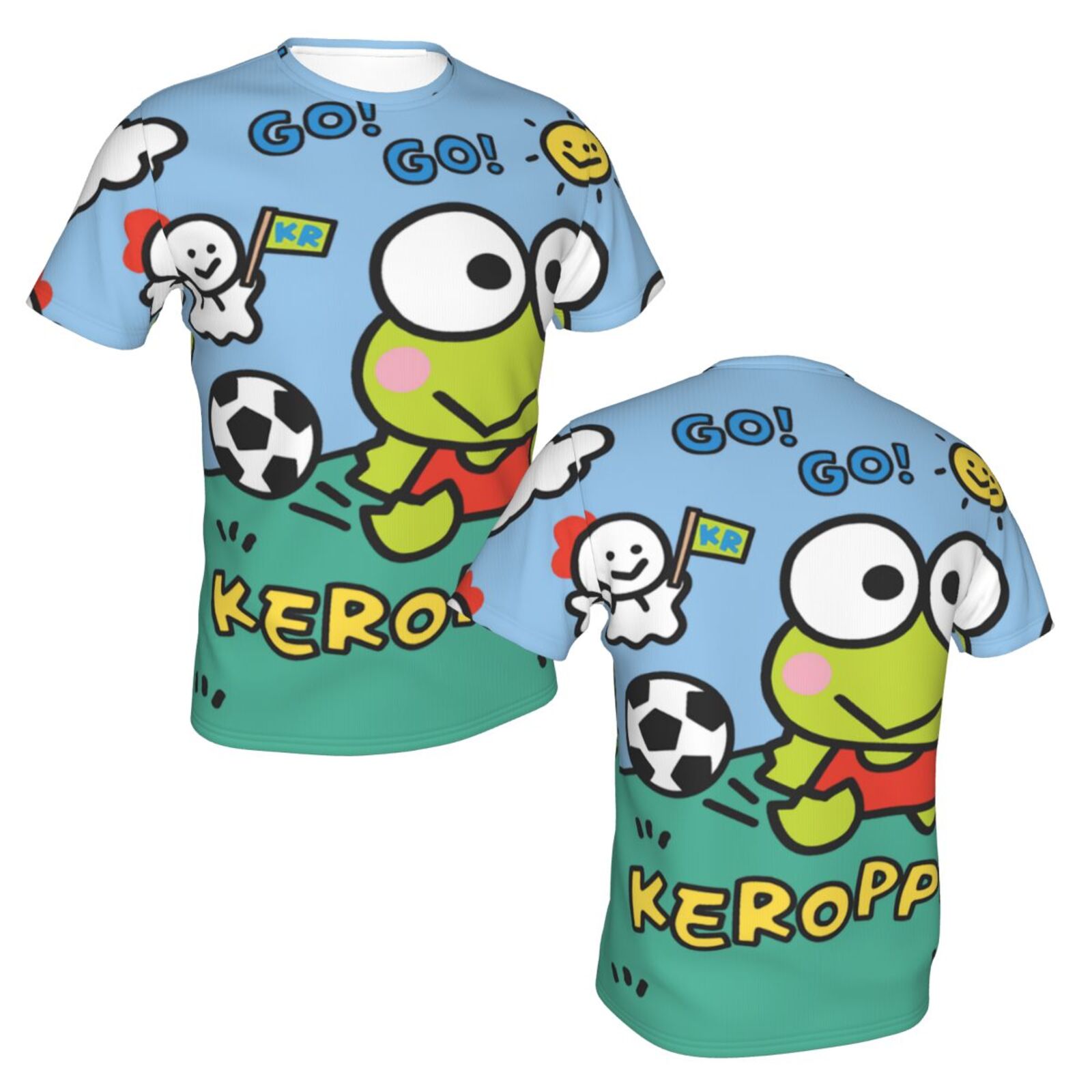 Unisex Keroppi T Shirts 3D Printed Short Sleeve Shirts Casual Graphics Tees For Adult Men Women